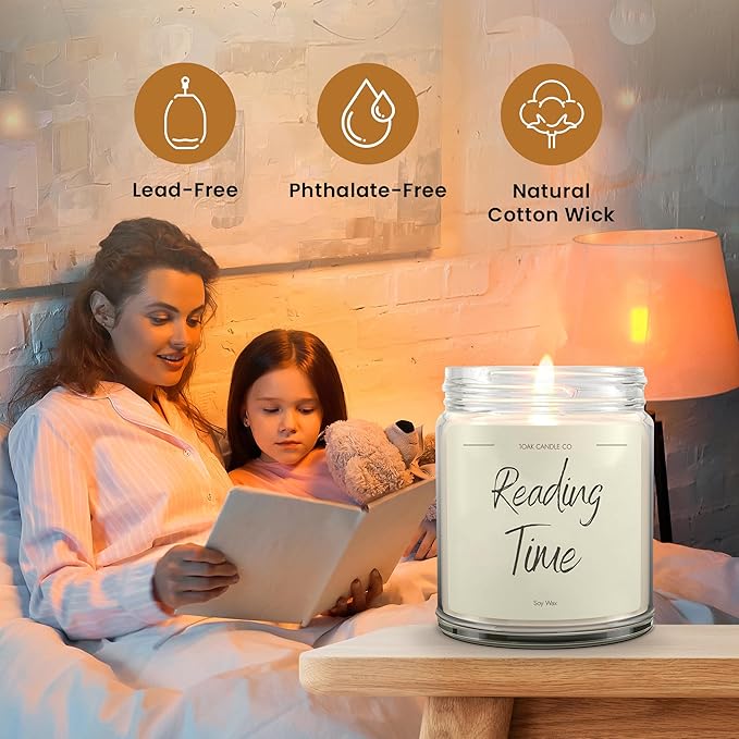 1OAK Vanilla Soy Candles - Reading Candle - Gifts for Readers - Cool Gifts for Book Lovers Women - Book Themed-Ruum Studio Home