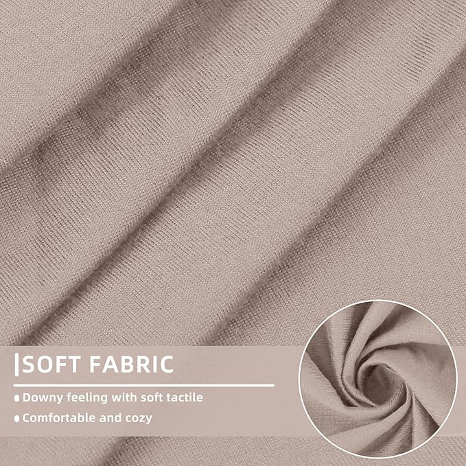 hyha Waterproof Couch Cushion Covers, Stretch Sofa Couch Seat Slipcover for Dog Washable, Non-Slip Waterproof Outdoor Cushion Covers for Patio Furniture Replacement (2 Pieces, Taupe)-Ruum Studio Home