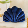 Navy Blue Seashell Throw Pillows, Shell Shaped Throw Pillows, 18 Inch Soft Velvet Home Decorative Pillow Plush Cushion for Bed Couch Living Sofa Room Decor Accent Throw Pillow-Ruum Studio Home