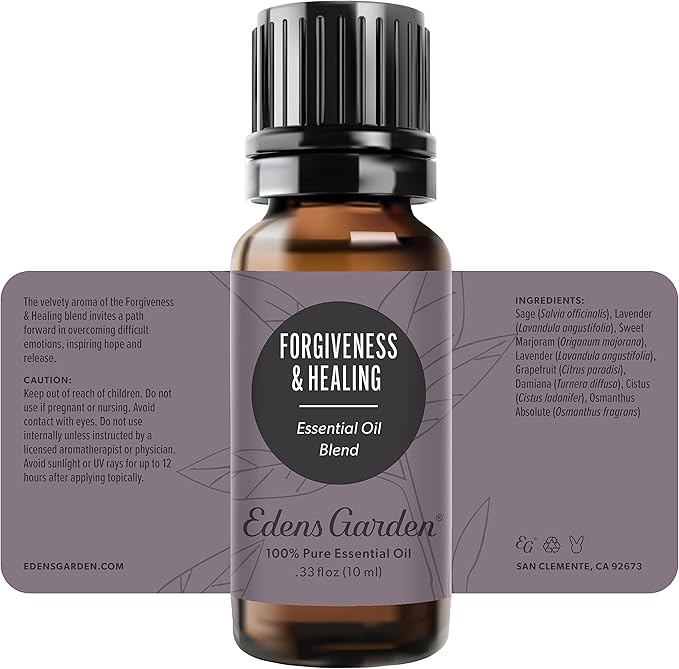 Edens Garden Forgiveness & Healing Essential Oil Blend- 100% Pure Premium Grade, Undiluted, Natural, Therapeutic, Aromatherapy, The Best for Diffusing, Candle, Laundry, Humidifiers 10 ml (.33 fl oz)-Ruum Studio Home