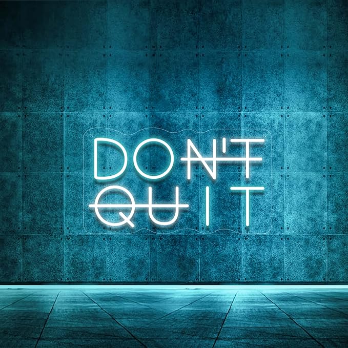 Don't Quit LED Neon Sign for Wall Decor, DO IT Neon Lights Party Decorations, USB Powered Switch LED Neon Lights Adjustable for Office, Gym, Man Cave, Gamer Room Decor-Ruum Studio Home