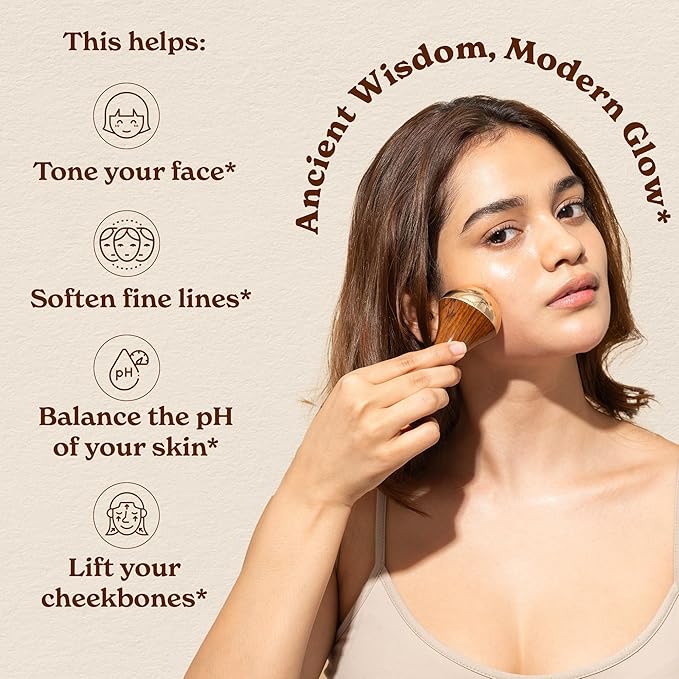 Kansa Wand Facial Massage Tool| for Radiant Skin & Lymphatic Drainage| Detoxifies Skin, Balances PH & Gives Sculpted Face-Ruum Studio Home
