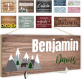 Custom Wood Sign Prsonalized Text Business Home Decor, Personalized Rustic Plaque Board Hanging Wooden Name Sign for Wall Art, Customized Signs Plank Decoration Gifts for Wedding Family Farmhouse Kitchen, Rectangle-Ruum Studio Home