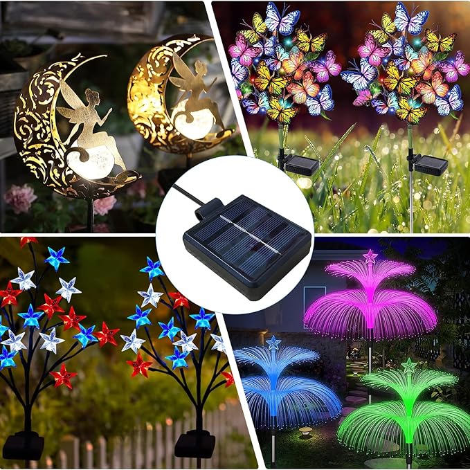 Solar Lantern Light Replacement Top ,LED Solar Panel Lantern Lid Lights Replacement Part for Outdoor Flower DIY Solar Flower Lights Garden Patio Decor (Square 2 pcs)-Ruum Studio Home