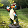 Dinosaur Eating Gnomes Garden Decor Statue - Funny Dinosaur Gnome Massacre Outdoor Decor for Yard, Patio, Lawn Ornaments - Garden Gifts for Mothers Day, Housewarming, Festival-Ruum Studio Home