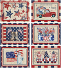 4th of July Placemats Set of 6 Patriotic Plastic Table Mats Independence Memorial Day Vintage America Flag Stars Stripe Place Mats Vinyl Table Decoration for Indoor Outdoor Party Kitchen Dining-Ruum Studio Home