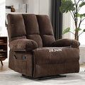 Oversized Recliner Chair Extra Wide Large Recliner for Adults 350lbs with Lumbar Support Pillow Nursery Chair Living Room (Manual, BROWN-6008)-Ruum Studio Home