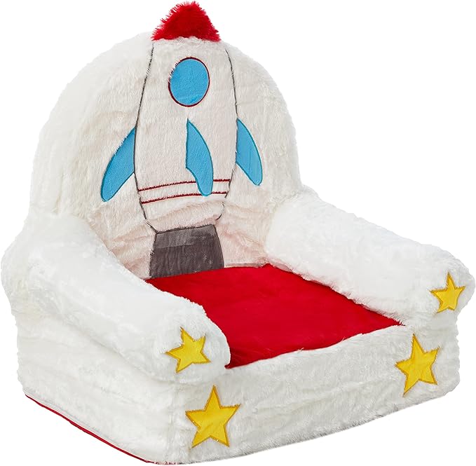 Amazon Basics Children's Plush Toddler Chair, Rocket, Multicolor-Ruum Studio Home