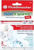 Fluidmaster 8302P8 Flush 'n Sparkle Automatic Toilet Bowl Cleaning System Bleach Replacement Cartridge Refills, 2-Pack-Ruum Studio Home