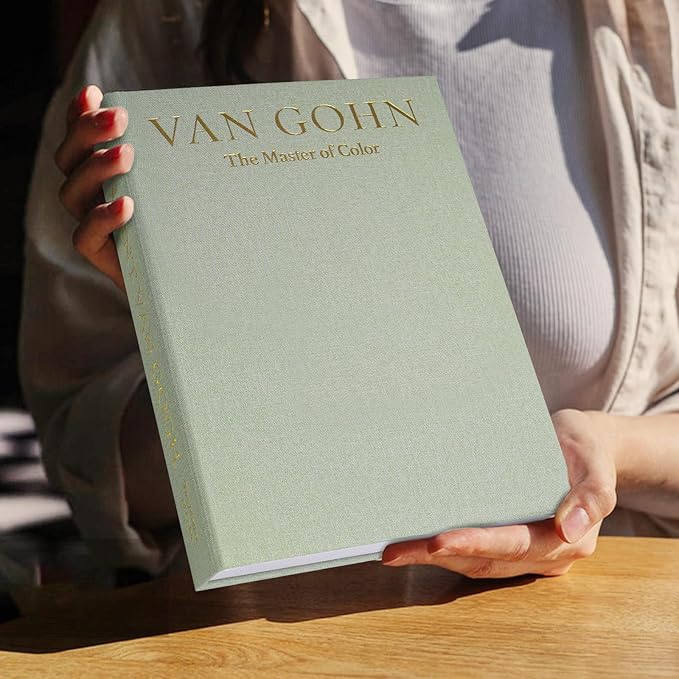 Aesthetic Decorative Books -Set of 2 Minimalist Linen Hardcover Faux/Fake Books for Coffee Table Home Decor Living Room Decoration, Photo Storage or as a Keepsake Box(Sage-beige-artist)-Ruum Studio Home