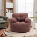 Recaceik Large Bean Bag Chairs, Tufted Soft Stuffed Bean Bag Chair with Filler, Fluffy Lazy Sofa, Imperial Lounger Giant Bean Bag Chair for Bedroom, Living Room, Rufous-Ruum Studio Home