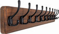 SKOLOO Farmhouse Style Wall Mounted Coat Rack, 38.6'' Pine Solid Wood Coat Hook Hanger - 10 Hooks for Hanging Clothes Robes Towels Coats-Ruum Studio Home