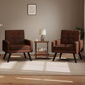 Kromax Mid-Century Modern Accent Chair Set of 2 for Living Room, 496 Lb. Weight Capacity, Dual Armrests, Comfy Extra Large Seat, Timeless Style Perfect for Reading & Relaxing, Bronze-Ruum Studio Home