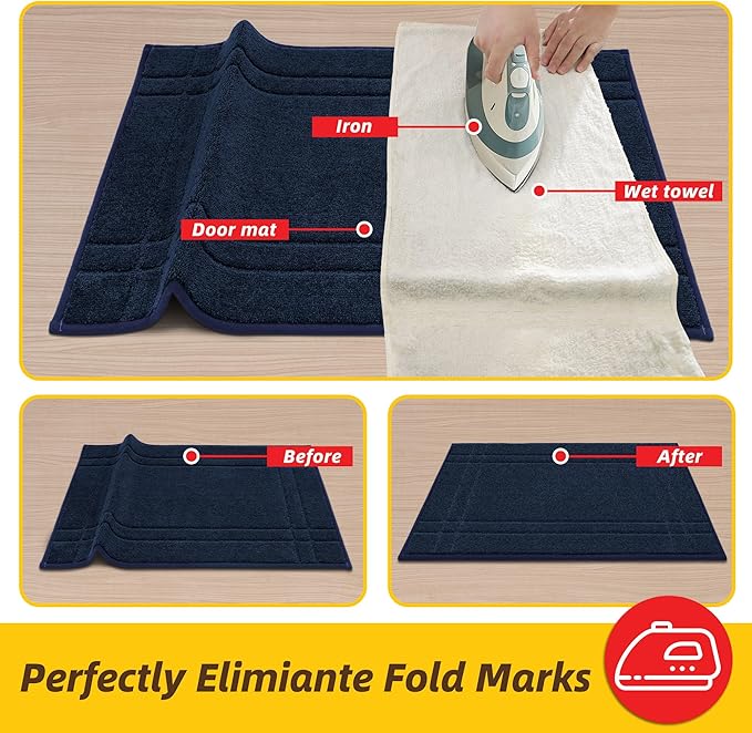JSEI Entryway Rugs Doormat 24"x36", Non-Slip Dirt Trapper Door Mats Indoor, Washable Absorbent and Stain Resist Welcome Floor Mat for Front Door, Dog Door Mat, Muddy Wet Shoes & Paws, Navy Blue-Ruum Studio Home