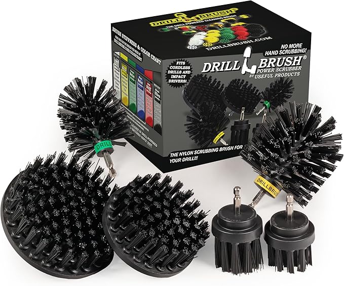 The Ultimate No-Wire Grill Brush Kit - BBQ Accessories - Drill Brush - Rust Remover - Cast Iron Skillet - Grill Cleaner - BBQ Brush - Grill Accessories - Grill Scraper - Electric Smoker - Gas Grill-Ruum Studio Home