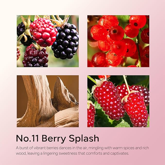 Berry Splash Luxury Scented Candles, 9oz Soy Wax Candles for Home Scented, BlackBerry, Boysenberry & Woods Scent, Long Burning Time, Gifts for Women, Friends, Men, Sister, Mom, Teacher-Ruum Studio Home
