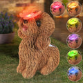 Dog Statues Outdoor Decor, Solar Lights Outdoor Statue Garden Decorations Solar Dog Ornaments for Patio, Lawn, Yard Art Decoration, Housewarming Garden Gift-Ruum Studio Home