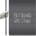 VVOKGO Rebar Stakes 24 Inch Ground Straight Concrete Form Stakes Heavy Duty (50pcs), 3/8" Diameter Metal Steel Spikes Anchors with Chisel Point End for Plant Support, Garden Border,Landscape Edging-Ruum Studio Home