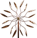 Stanwood Wind Sculpture Kinetic Copper Wind Sculpture, Dual Spinner Spinning Ficus Leaves-Ruum Studio Home