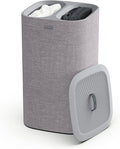 Joseph Joseph Tota 60 liter/15.8 gallon Laundry Hamper Separation Basket with lid, 2 Removable Washing Bags with Handles- Grey-Ruum Studio Home