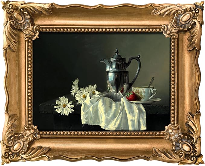 5x7 Vintage Picture Frame with Embossed Flower Design, Ornate Gold Frame for 5x7 Pictures, Hand-Crafted Resin Antique Frames for Tabletop & Wall Hanging, Home Decor (Bronze)-Ruum Studio Home
