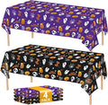 ATFUNSHOP 4 Packs Halloween Tablecloth Disposable Table Cover 54X108 Halloween Decorations Kids Birthday Party Decor for Kids, Spooky Waterproof Spillproof Table Cloth - Perfect for Dinner-Ruum Studio Home