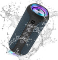 Ortizan Portable Bluetooth Speakers, IPX7 Waterproof Wireless Speaker with 24W Loud Stereo Sound, Outdoor Speaker with Bluetooth 5.3, Deep Bass, RGB Lights, Dual Pairing, 30H Playtime for Home, Party-Ruum Studio Home