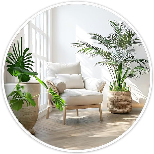 Fabuday White Round Mirror 28 Inch - Big Circle Mirror for Bathroom, Living Room, Hallway, Entryway, Matte Aluminum Frame Circular Mirrors for Wall Decor-Ruum Studio Home