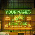Personalized Bar Signs with Your Name for home wall light up with personalized pub name, man cave accessories, beer themed neon customizable lighted sign-Ruum Studio Home