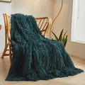 XeGe Luxury Faux Fur Throw Blanket, Deep Green Soft 50x60 Fluffy Blanket Throw, Shaggy Plush Decorative Couch Blanket, Cute Furry Throw Fuzzy Office Lap Blanket for Bedroom Living Room Dark Green-Ruum Studio Home