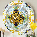 The Gears Clock Wall Clock Italy Collection with Moving Gears (Atrani, 24 inch Round)-Ruum Studio Home