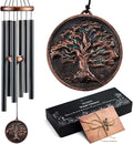 Wind Chimes for Outside, Tree of Life Deep Tone Vintage Wind Chime Outdoor Clearance, Sympathy/Memorial/Festivals/Birthday Gift for Mom Dad Grandma, Home Garden Patio Decor (32" Tree of Life)-Ruum Studio Home