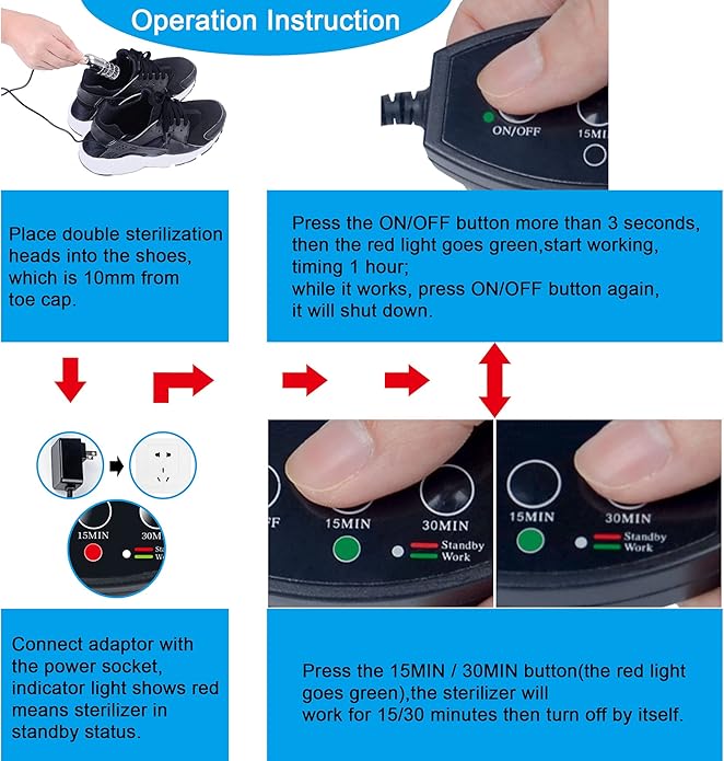 H&B Luxuries Shoe Sanitizer, Boot Dryer for Work Boots with Smart 3-Mode Timer - Shoe Deodorizer, Shoe Dryer for Odor Eliminator & Footwear Hygiene System | Gentle Airflow Tech-Ruum Studio Home