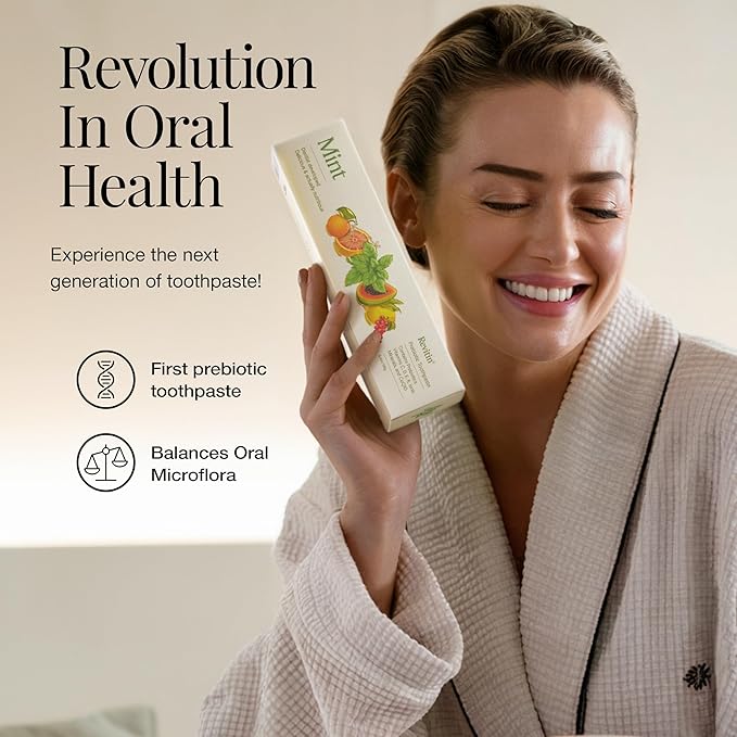 Revitin Toothpaste | Fluoride-Free Prebiotic Mint Tooth Gel | No SLS, Gluten Free, Dye Free, GMO Free, No Sweeteners | Non-Toxic, Kid Approved, Pack of 3-Ruum Studio Home