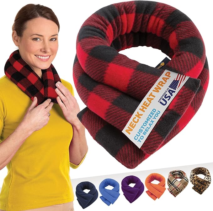 SunnyBay Microwave Heating Pad for Neck and Shoulders, Versatile Bean Bag Moist Heating Pad, Microwavable Neck Wrap and Cool Pack for Deep Pain Relief, Weighted Hot or Cold Therapy (Buffalo)-Ruum Studio Home