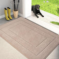 PURRUGS Dirt Trapping Door Mat 32" x 47", Non-Slip/Skid Machine Washable Entryway Rug, Dog Doormat, Super Absorbent Welcome Mat for Muddy Wet Shoes and Paws, Beige-Ruum Studio Home