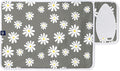 Encasa Homes Ironing Mat/Pad (Small 28"x20") with 3mm Padding & Silicone Iron Rest for Steam Pressing on Tabletop or Bed - Heat Resistant, Portable, Quilting & Travel Blanket - Daisy Grey-Ruum Studio Home