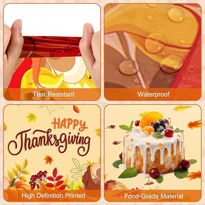 2 Pack Happy Thanksgiving Tablecloth - Fall Thanksgiving Turkey Table cloths, Disposable Plastic Rectangle Autumn Pumpkin Maple Leaf Table Cover for Thanks Giving Tables Decor Party Supplies,108x54In-Ruum Studio Home