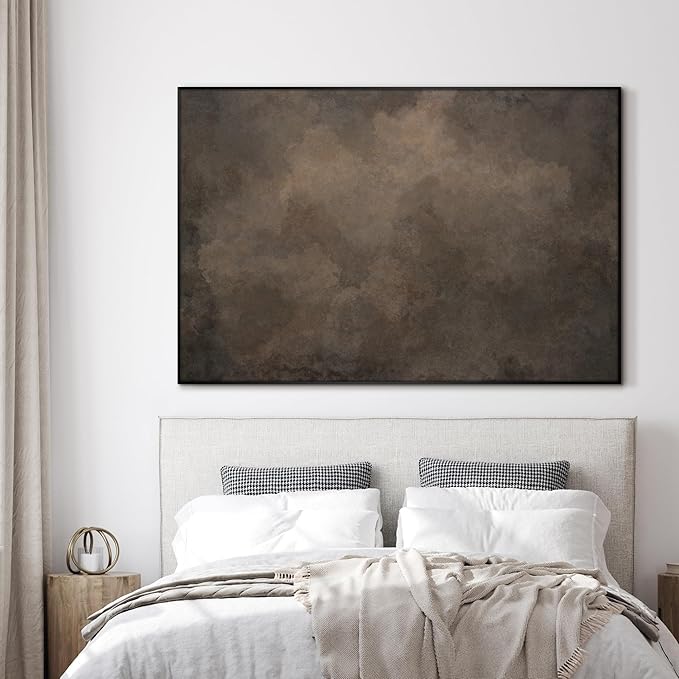 SIGNWIN 46"x72" Extra Large Framed Wall Art Neutral Cloudy Abstract Illustration, Soft Atmospheric Design for Home Living Room Bedroom Decor (Frame Assembly Required)-Ruum Studio Home