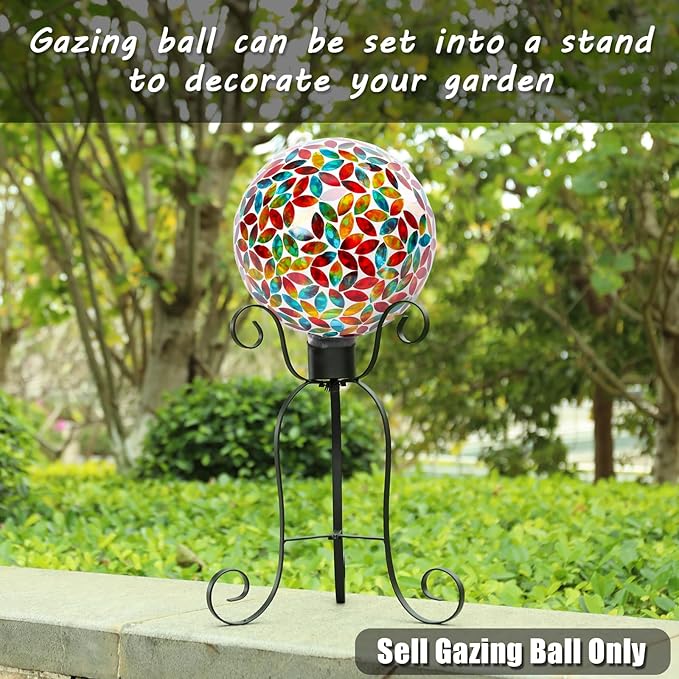 VCUTEKA Gazing Ball, 8" Glass Gazing Balls Sphere for Garden Lawn Outdoor Ornament Yard Decorative-Ruum Studio Home