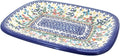 Blue Rose Polish Pottery Garden of Eden Medium Rectangular Serving Platter-Ruum Studio Home