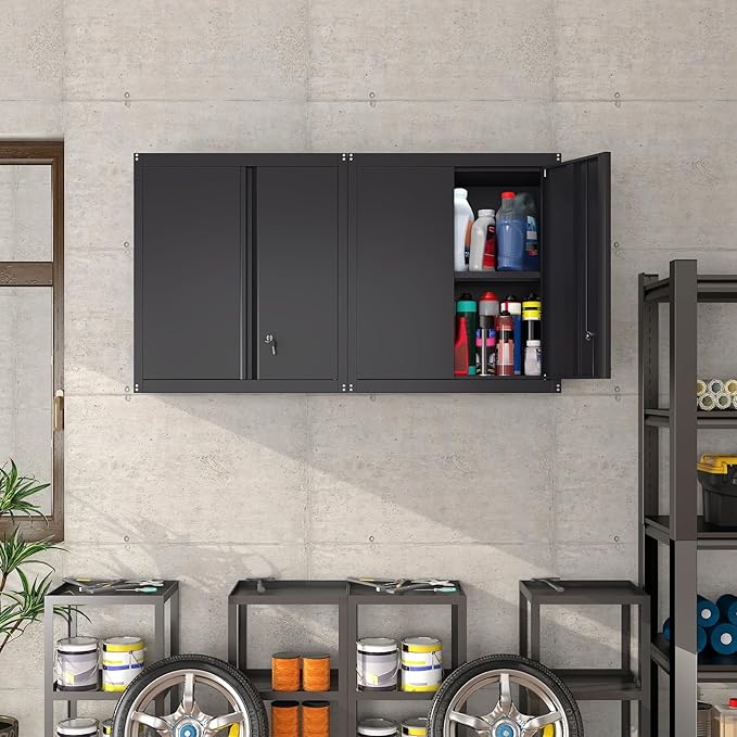 Wall Cabinet Storage,Steel Cabinet with Locking,Metal Storage Cabinet for Home Office,Kitchen-Ruum Studio Home