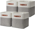 DULLEMELO 11 Inch Cube Storage Bins Fabric Storage Cubes 4 Pack Foldable Cube Storage Baskets for Cube Organizer, Cube Storage Organizer Bins for Home Office Organizer Closet, Shelves, Toy, Nursery-Ruum Studio Home