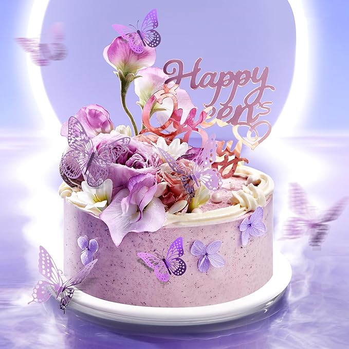 SAOROPEB 3D Butterfly Wall Decor - 48 Pcs, 4 Styles, 3 Sizes, Removable Stickers for Birthday & Party Decorations (Lavender)-Ruum Studio Home
