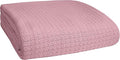 BELIZZI HOME 100% Cotton Bed Blanket, Breathable Bed Blanket Twin Size, Cotton Thermal Blankets Twin, Perfect for Layering Any Bed for All Season, Purple-Ruum Studio Home