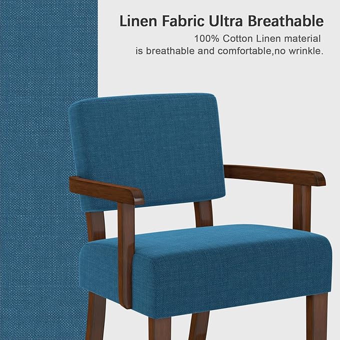 Accent Chair with Wood Frame, Arm Chairs Oversize with Soft Seat and Armrests for Living, Dining, Bed, Reading, and Waiting Rooms-Ruum Studio Home