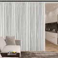 120" Wx108 L Linen Room Divider Drapes for Doorway/Glass Window/Sliding Door/Patio, Extra Wide Pinch Pleated Full Blackout Curtains for Girls Boys Teen Kids Room, 1 Panel, Greyish White-Ruum Studio Home