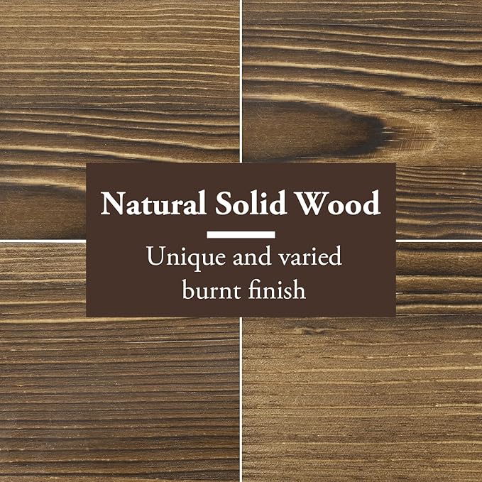 MyGift Set of 2 Wire Baskets for Pantry, Wall Mounted or Tabletop Black Metal Baskets for Organizing with Burnt Wood Base and Handles-Ruum Studio Home