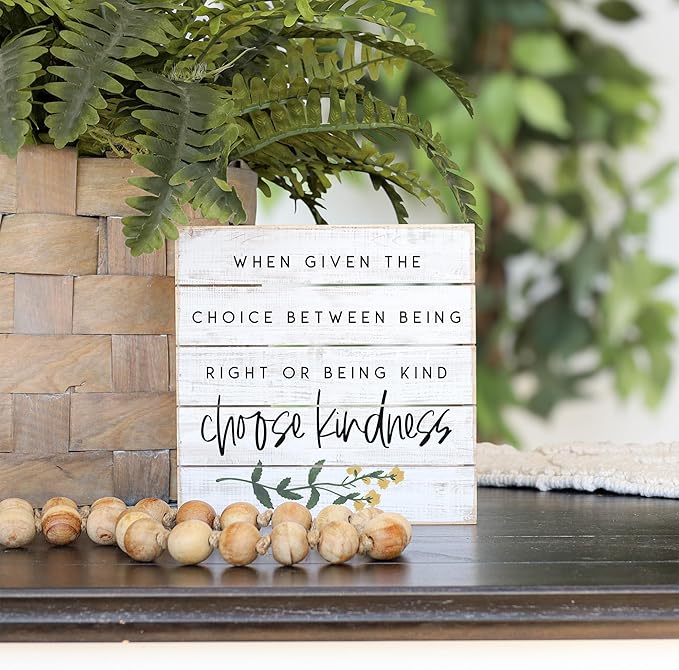 Simply Said, INC Perfect Pallet Petites 8" x 8" x 1" Rustic Wood Sign - Choose Kindness-Ruum Studio Home