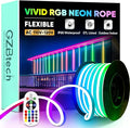 GZBtech RGB LED Neon Rope Lights 33FT/10M, AC 110-120V Waterproof Color Changing LED Rope with Remote Controller, Dimmable Multi Color Neon Rope Lighting for Indoor Outdoor Commercial Use-Ruum Studio Home